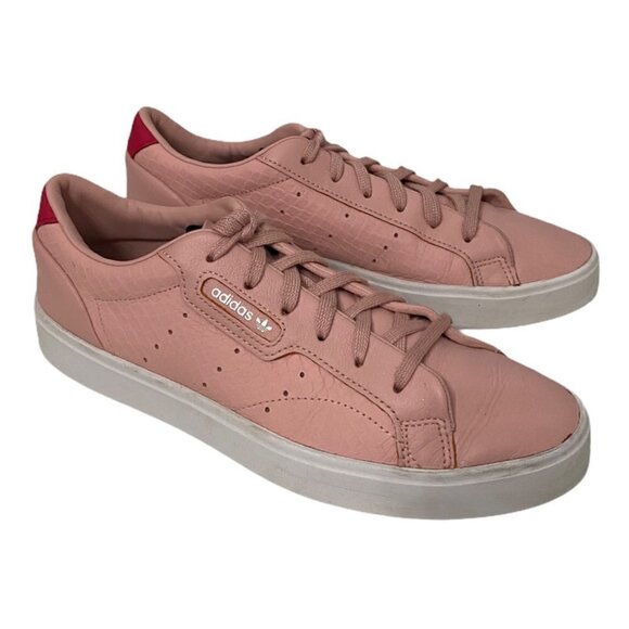 Adidas Leather Originals Blush Pink Leather Comfort Walking Sneakers, Size 8.5 - Picture 3 of 12